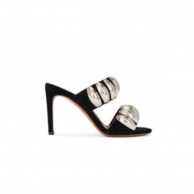 ALAÏA PEBBLED MULE SANDAL AA3M079TK011